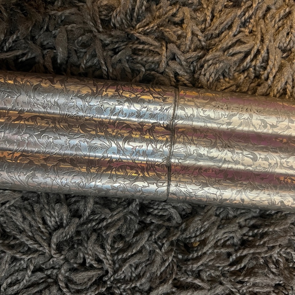 EPC Engraved Silver Nickel Triple Cigar Case